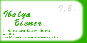 ibolya biener business card